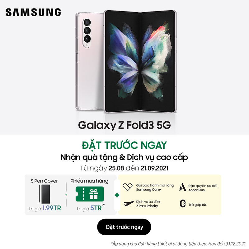 Đặt trước ngay Galaxy Z Fold3 & Z Flip3 Nhận bộ quà sành điệu