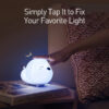 Baseus -Baseus Mall VN Đèn ngủ cảm ứng đổi màu thông minh Baseus Cute Series Doggie Silicone Night Light (1100mAh re-Charge battery, Touch, RGB Light Mode )