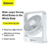 Baseus -Baseus Mall VN Quạt mini Pin sạc Baseus Cube Shaking Fan (Pin sạc 5400mAh, 18h sử dụng , Xoay 60 độ, Điều chỉnh nhiều cấp tốc độ, Cực êm )