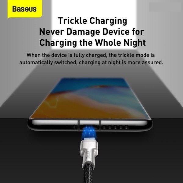Baseus - Phố Phụ Kiện Cáp sạc nhanh, siêu bền Baseus Cafule Metal Series Type C 40W (USB to Type C, Zinc Alloy Material, Super Quick charge & Data Cable )