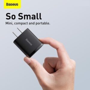 Baseus -Baseus Mall VN Cốc sạc siêu nhỏ gọn 20W Baseus Compact Quick Charger (USB + Type C, công suất 20W) (Chân dẹp - Chân tròn)