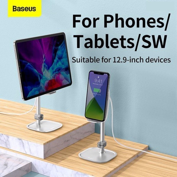 Baseus -Baseus Mall VN Bộ đế giữ điện thoại/ Tablet để bàn tích hợp sạc nhanh không dây Baseus Literary Youth Desktop Bracket (Telescopic + 15W Wireless Charging)