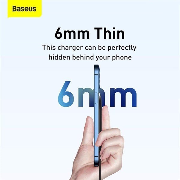 Baseus -Baseus Mall VN Đế sạc nhanh không dây có nam châm Baseus Light Magnetic Wireless Charger dùng cho iPhone 12/11/XS Max và Android (15W,Magnetic, Wireless quick charger)