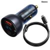 Tẩu sạc nhanh công suất cao 65W Baseus Particular Digital Display QC+PPS Dual ( 65W ,USB + Type C, LCD Display, PD/PPS/QC3.0 Quick Charger Car Charger)