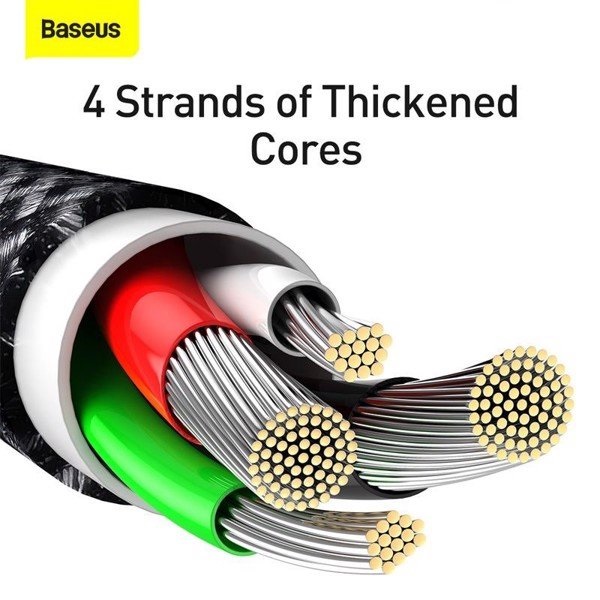 Baseus -Baseus Mall VN Cáp sạc Lightning siêu bền dùng iPhone/iPad Baseus Tungsten Gold Lightning (USB to Lightning, 2.4A Fast Charging & Data Cable)