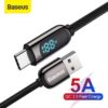 Baseus -Baseus Mall VN Cáp sạc nhanh có màn hình LED Baseus Display & Fast Charge Type C (40W, 5A, LED Display, Fast Charging/QC & Data Cable )